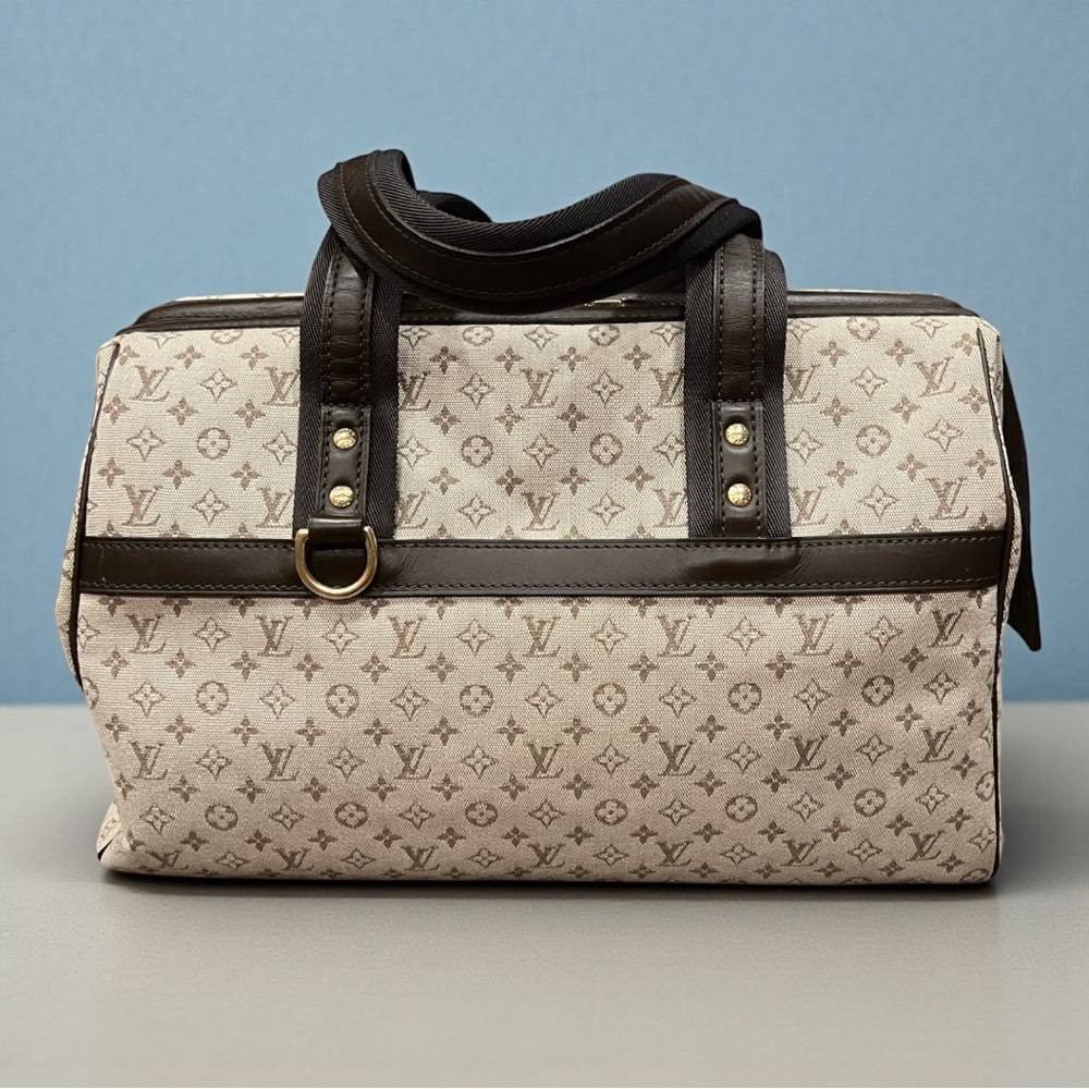 Louis Vuitton Josephine Mini Lin GM Bag – Gray/Black Monogram, Zip Top